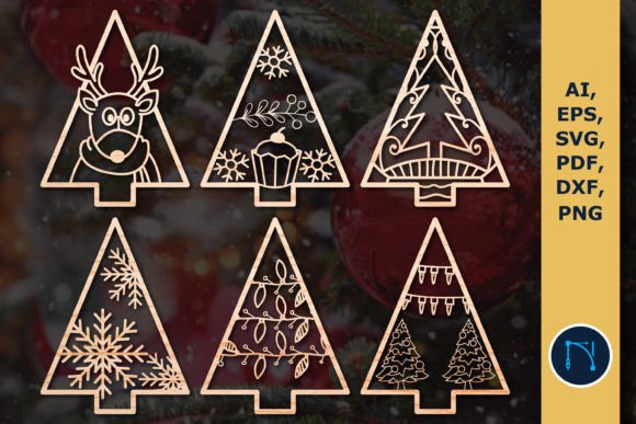 Download CHRISTMAS TREES Bundle for Any DIY Craft - Craft Collection