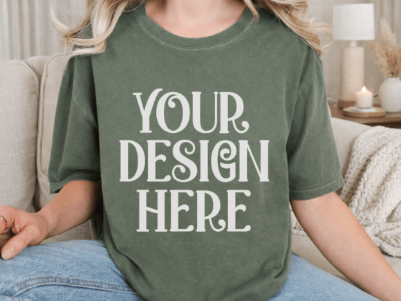 Download Comfort Colors 1717 Moss T-shirt Mockup - Premium Resources