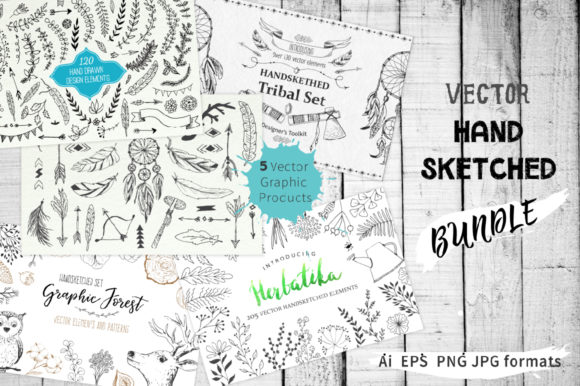 Download Vector Hand Sketched BUNDLE - Premium Bundle